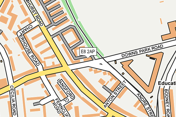 E8 2AP map - OS OpenMap – Local (Ordnance Survey)