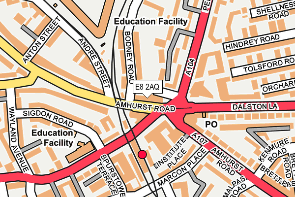 E8 2AQ map - OS OpenMap – Local (Ordnance Survey)