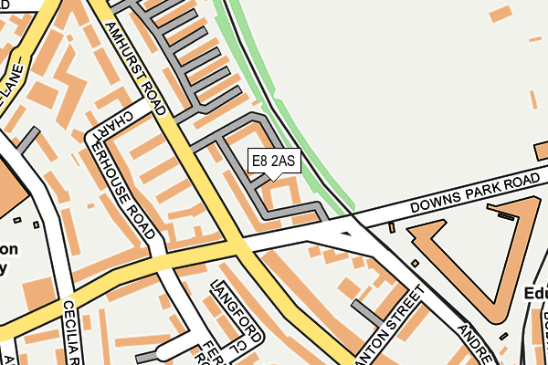 E8 2AS map - OS OpenMap – Local (Ordnance Survey)