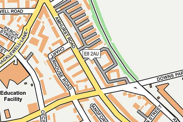 E8 2AU map - OS OpenMap – Local (Ordnance Survey)