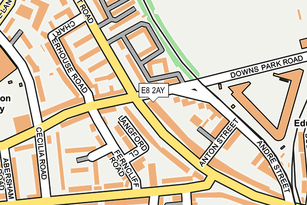 E8 2AY map - OS OpenMap – Local (Ordnance Survey)