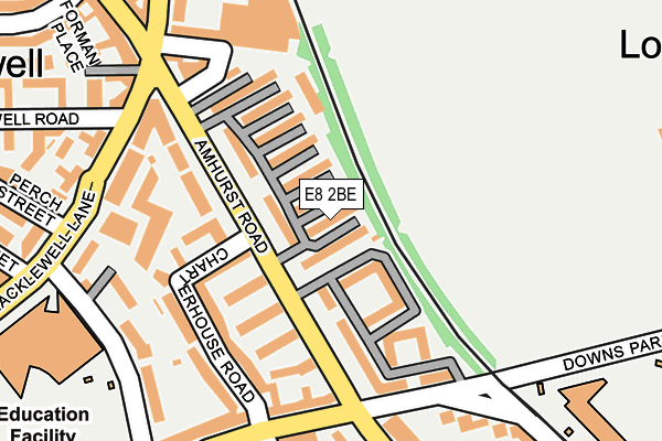 E8 2BE map - OS OpenMap – Local (Ordnance Survey)