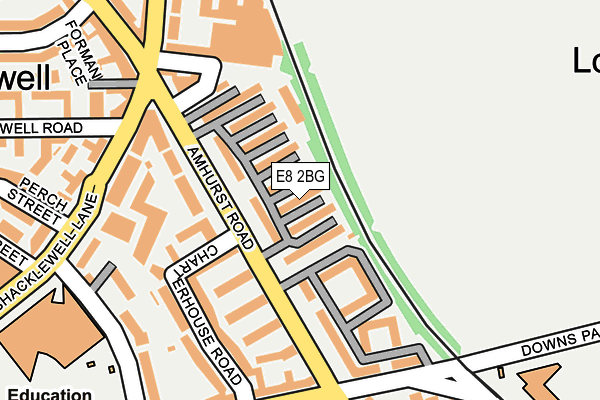 E8 2BG map - OS OpenMap – Local (Ordnance Survey)
