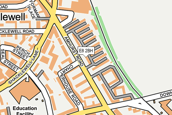 E8 2BH map - OS OpenMap – Local (Ordnance Survey)