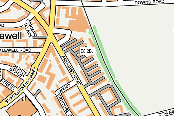 E8 2BJ map - OS OpenMap – Local (Ordnance Survey)