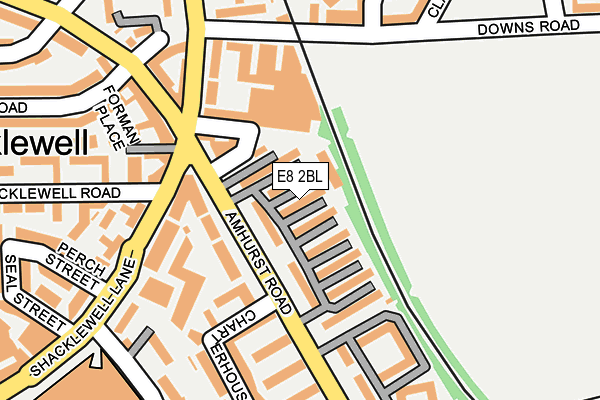 E8 2BL map - OS OpenMap – Local (Ordnance Survey)