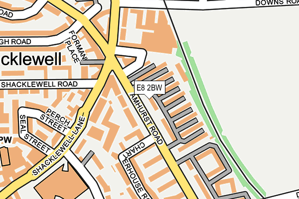 E8 2BW map - OS OpenMap – Local (Ordnance Survey)