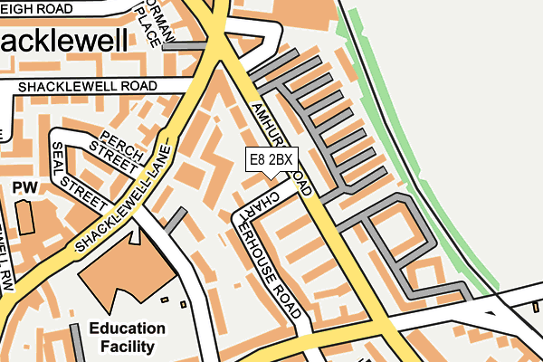 E8 2BX map - OS OpenMap – Local (Ordnance Survey)