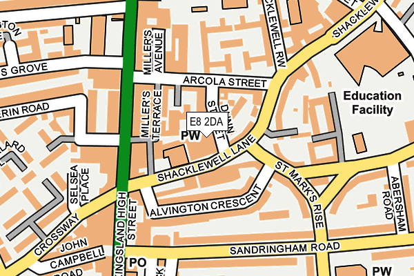 E8 2DA map - OS OpenMap – Local (Ordnance Survey)