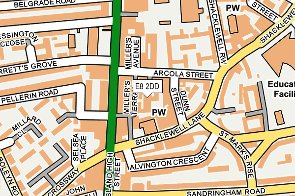E8 2DD map - OS OpenMap – Local (Ordnance Survey)
