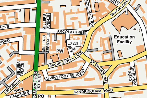 E8 2DF map - OS OpenMap – Local (Ordnance Survey)