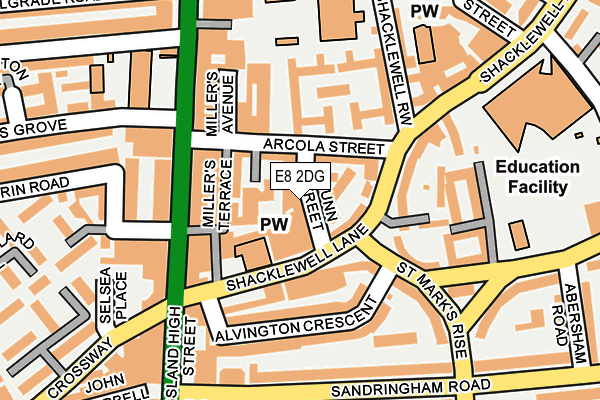 E8 2DG map - OS OpenMap – Local (Ordnance Survey)