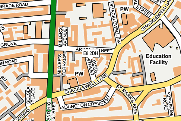 E8 2DH map - OS OpenMap – Local (Ordnance Survey)