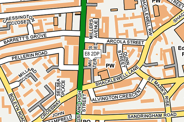 E8 2DP map - OS OpenMap – Local (Ordnance Survey)