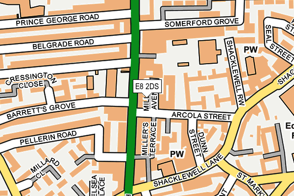 E8 2DS map - OS OpenMap – Local (Ordnance Survey)