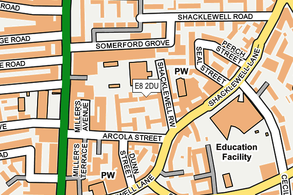 E8 2DU map - OS OpenMap – Local (Ordnance Survey)