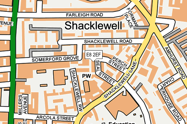 E8 2EF map - OS OpenMap – Local (Ordnance Survey)