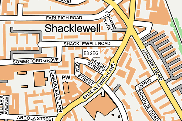 E8 2EG map - OS OpenMap – Local (Ordnance Survey)