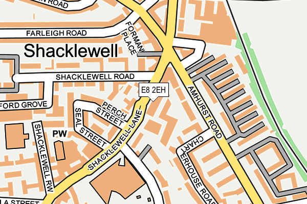 E8 2EH map - OS OpenMap – Local (Ordnance Survey)