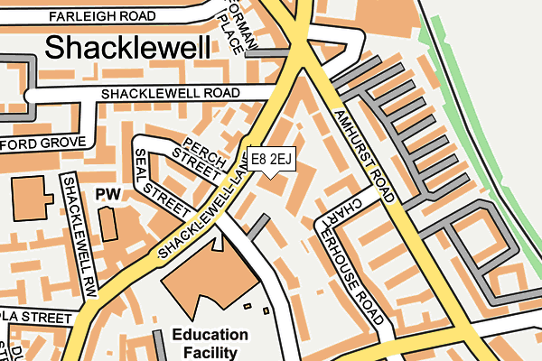 E8 2EJ map - OS OpenMap – Local (Ordnance Survey)