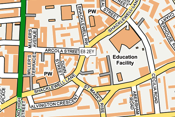 E8 2EY map - OS OpenMap – Local (Ordnance Survey)