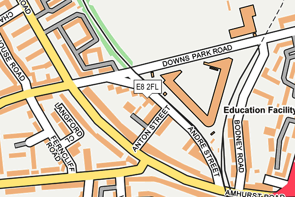 E8 2FL map - OS OpenMap – Local (Ordnance Survey)