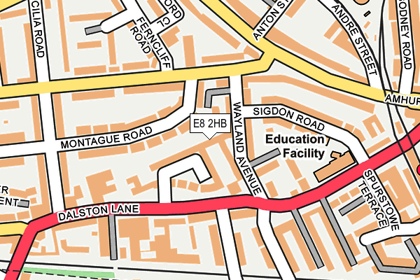 E8 2HB map - OS OpenMap – Local (Ordnance Survey)