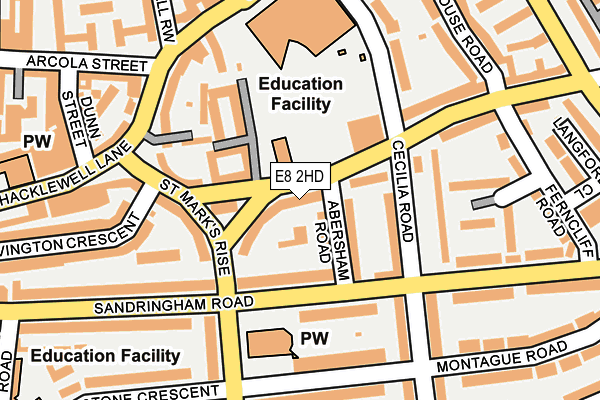 E8 2HD map - OS OpenMap – Local (Ordnance Survey)