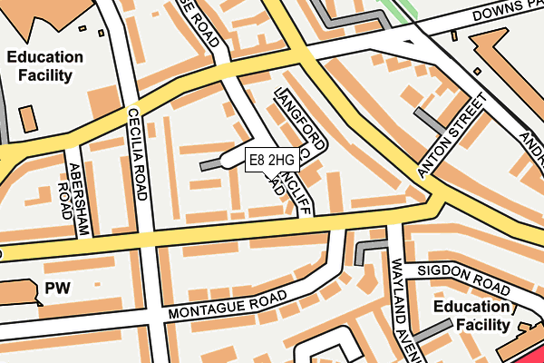 E8 2HG map - OS OpenMap – Local (Ordnance Survey)