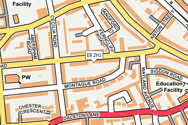 E8 2HJ map - OS OpenMap – Local (Ordnance Survey)