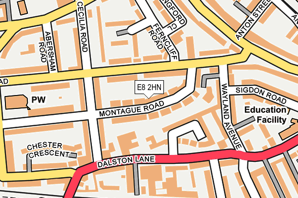 E8 2HN map - OS OpenMap – Local (Ordnance Survey)