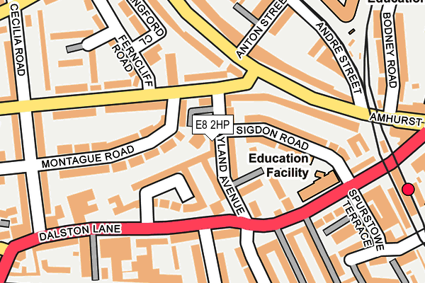 E8 2HP map - OS OpenMap – Local (Ordnance Survey)