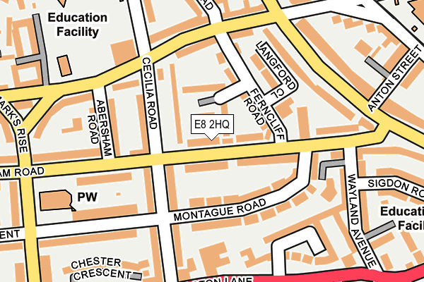 E8 2HQ map - OS OpenMap – Local (Ordnance Survey)