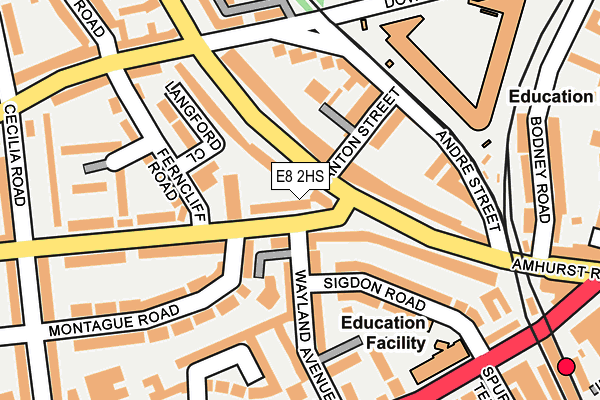 E8 2HS map - OS OpenMap – Local (Ordnance Survey)