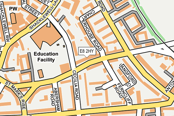 E8 2HY map - OS OpenMap – Local (Ordnance Survey)