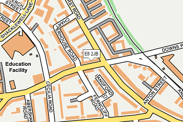 E8 2JB map - OS OpenMap – Local (Ordnance Survey)
