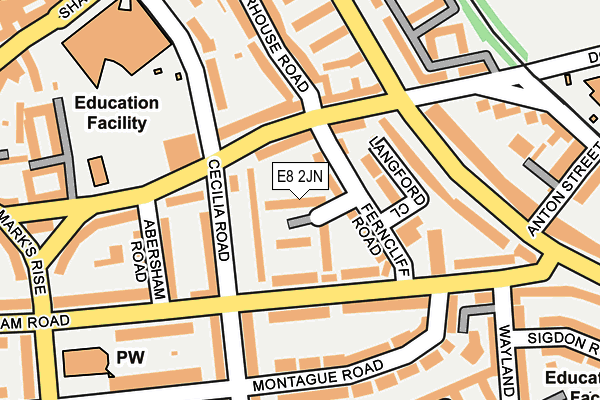 E8 2JN map - OS OpenMap – Local (Ordnance Survey)