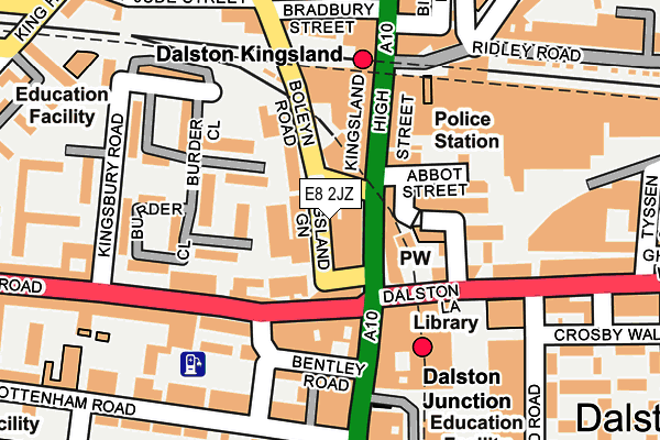 E8 2JZ map - OS OpenMap – Local (Ordnance Survey)