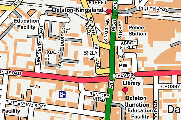 E8 2LA map - OS OpenMap – Local (Ordnance Survey)