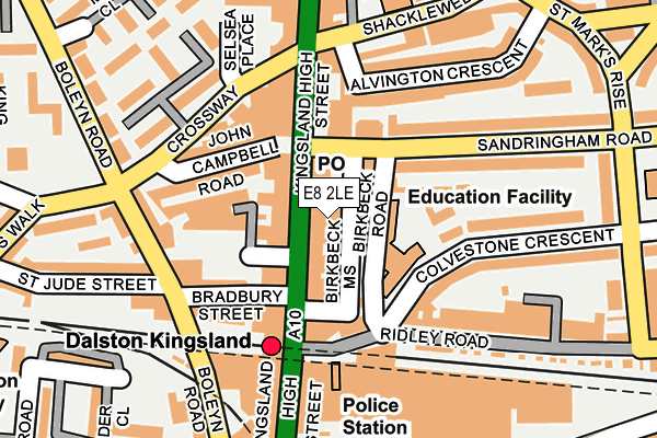 E8 2LE map - OS OpenMap – Local (Ordnance Survey)