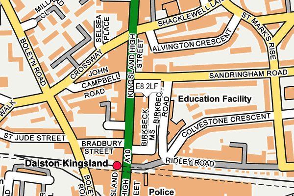 E8 2LF map - OS OpenMap – Local (Ordnance Survey)