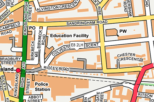 E8 2LH map - OS OpenMap – Local (Ordnance Survey)