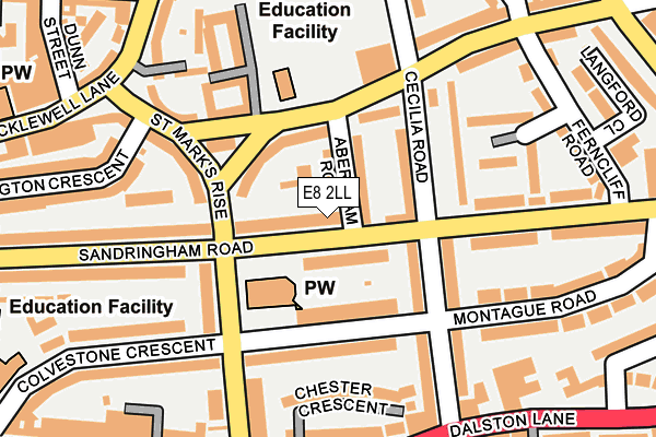 E8 2LL map - OS OpenMap – Local (Ordnance Survey)
