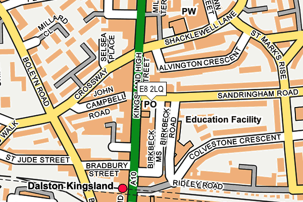 E8 2LQ map - OS OpenMap – Local (Ordnance Survey)