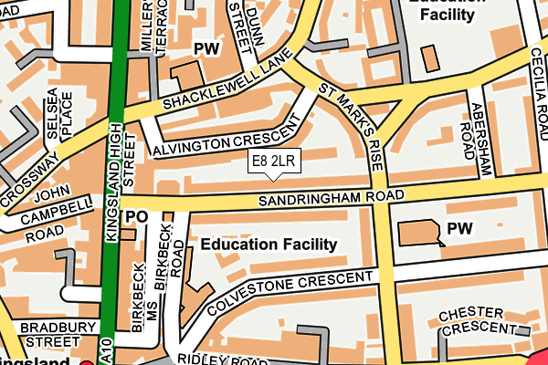 E8 2LR map - OS OpenMap – Local (Ordnance Survey)