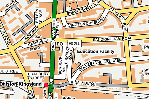 E8 2LU map - OS OpenMap – Local (Ordnance Survey)