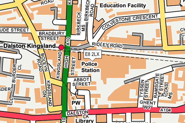 E8 2LX map - OS OpenMap – Local (Ordnance Survey)