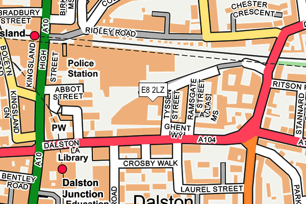 E8 2LZ map - OS OpenMap – Local (Ordnance Survey)