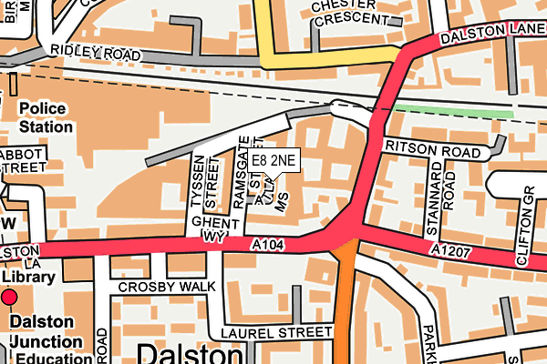 E8 2NE map - OS OpenMap – Local (Ordnance Survey)