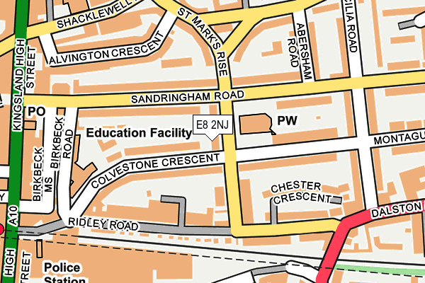 E8 2NJ map - OS OpenMap – Local (Ordnance Survey)